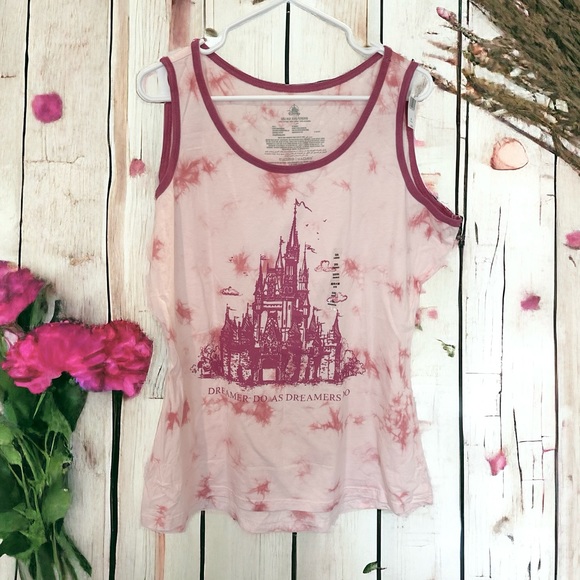 Disney castle tank top women’s plus size 2X pink dreamer do as dreamers do NWT - Picture 1 of 2